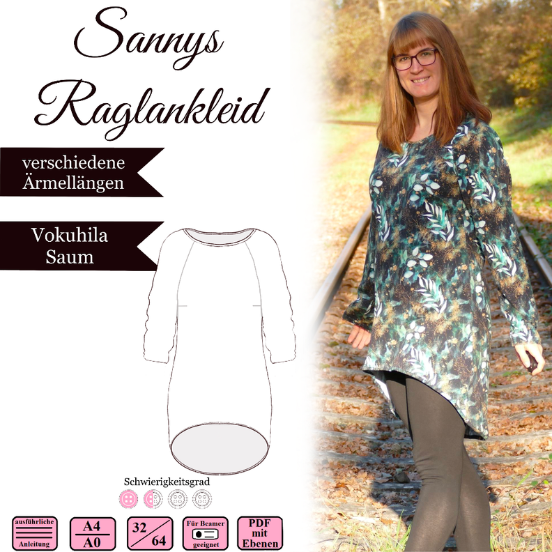 Sannys Raglankleid – Gr 32-64 – EBook und Nähanleitung  image number 1