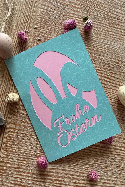 Plotterdatei Frohe Ostern Karte image number 2