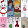 Mädchen 8er SET Bundle Stickdatei  thumbnail number 1