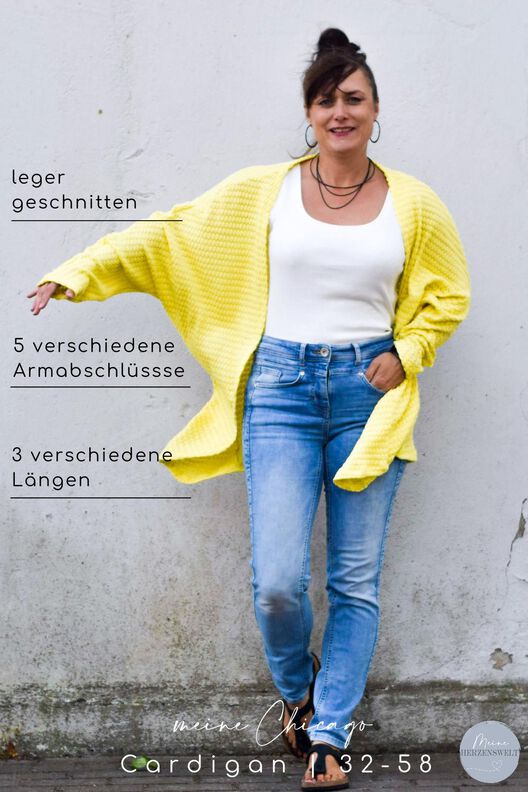 Cardigan Damen - eBook Schnittmuster - 32-58 - Chicago #122 image number 2