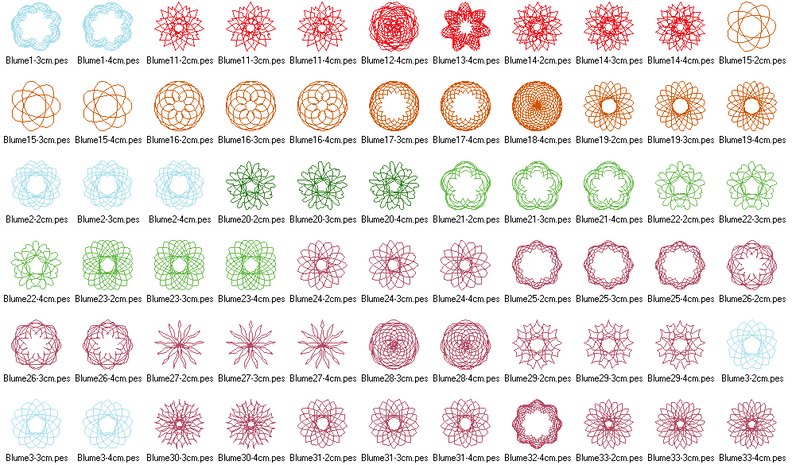Stickdatei 49 Zirkel Mandala Mini Blumen 2 - 4cm Teil 1 image number 8