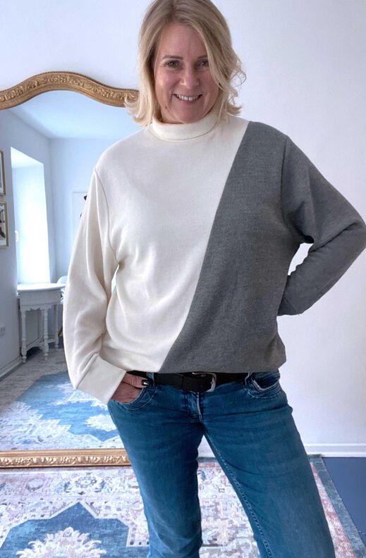 Rollkragen Kleid, Pulli mit Teilung MARICA (32-60) Schnitt image number 8