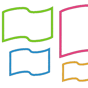 Stickdatei - Rahmen Flagge Stickdatei