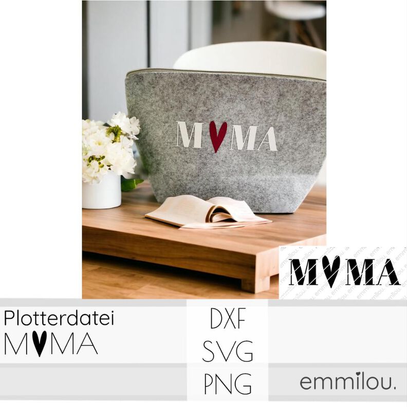 Plotterdatei Mama - mit Herz - image number 1
