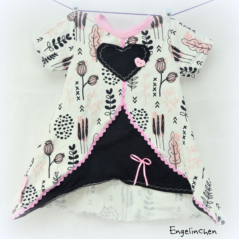HEARTrock Tunika Kleid Gr. 74 - 164 + Puppenschnitt image number 9