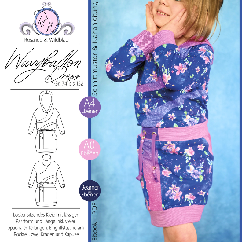 WavyBalloonDress Girls Gr. 74 bis 152 image number 1