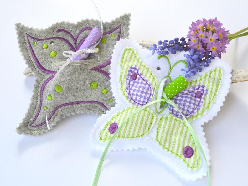 ITH Stickdatei Schmetterling Geschenkanhänger 10x10cm image number 1