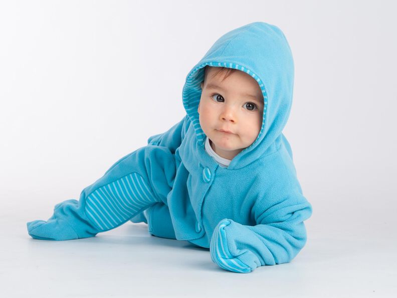 DORIAN Baby Overall Babyanzug mit Füßchen und Armumschlägen image number 2