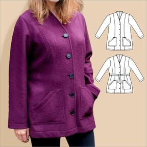 Melly Mantel mit Knopfleiste, Bindeband BU 80-116, A4+A0 Melly Mantel mit Knopfleiste, Bindeband BU 80-116, A4+A0