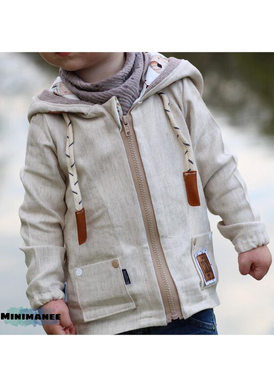 Musselin Jacke Sandmusling Gr. 56-122, Leinen, Canvas image number 8