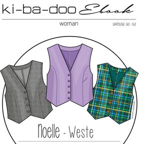 ebook Weste Noelle | Größe 32-52 DIN A4 PDF zum download