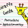 Plotterdatei + Applikationsvorlage Giraffe Gerda Eckentier thumbnail number 1