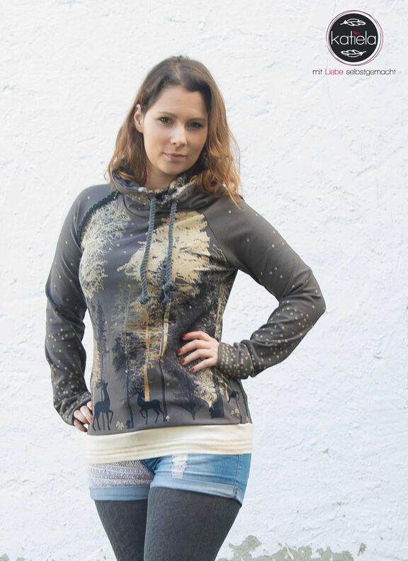Raglanhoodie Kaja Gr. 32-50 inkl. Beamerdatei image number 2