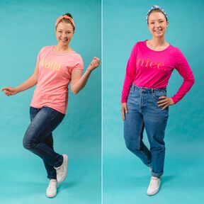 Shirt Schmal Kurz- & Langarm Damen LALU ♥ Gr. 34-56