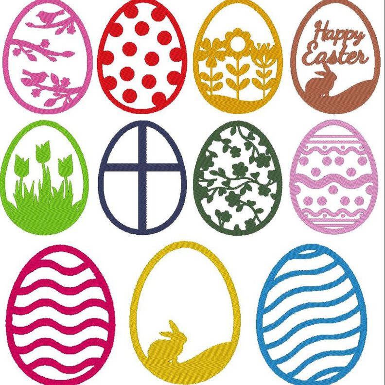 Osterei Stickdatei - Ostern Ei image number 1