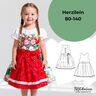 Schnittmuster Dirndl Herzilein Gr. 80-140 A4 / A0-Datei thumbnail number 1