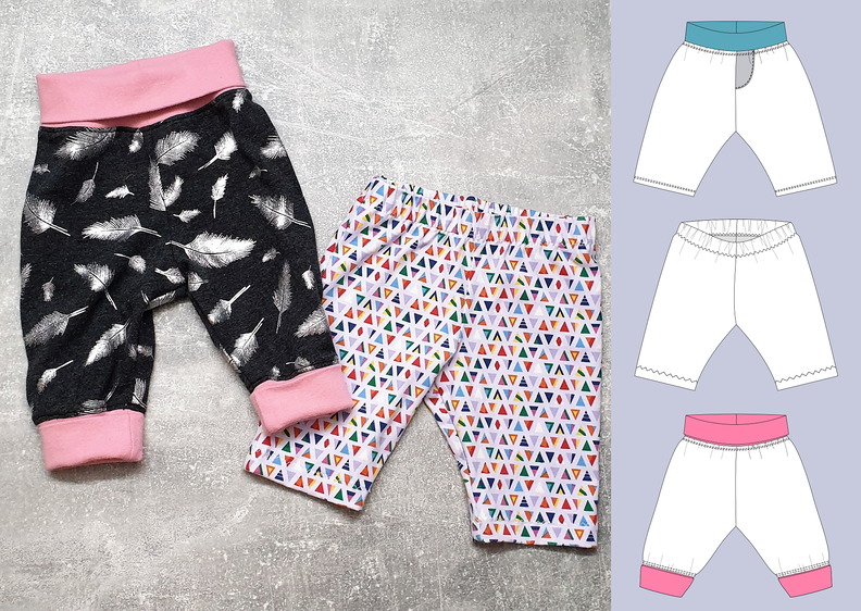 Lena – Lange Babyhose mit Bündchen Gr. 44-98, A4+A0 image number 10