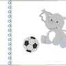 Elefant mit Fu&szlig;ball inkl. Kissen ITH Stickdatei thumbnail number 7