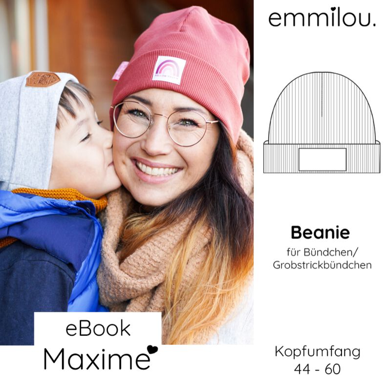 eBook Beanie "Maxime" KU 44-60 Schnittmuster & Nähanleitung image number 1