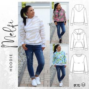 Hoodie MELFI Gr. 32-56 Schnittmuster PDF Ebook