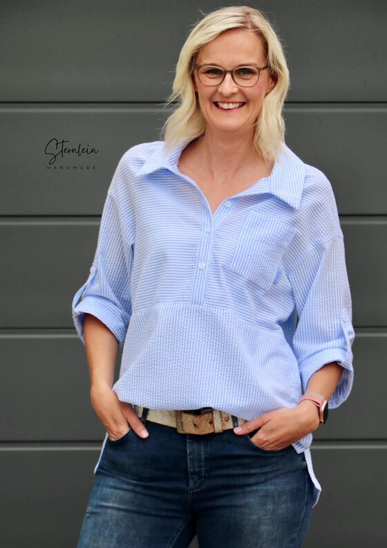 Oversizebluse – eBook Schnittmuster Gr. 32-54 – Cassis #147 image number 8