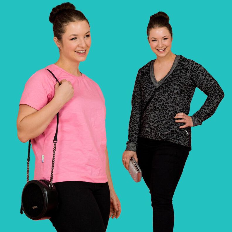 Damen Shirt Raglan viele Varianten SAMA ♥ Gr. XS-XXL image number 1