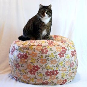 Sitzsack Pouf Sitzkissen nähen upcycling Sitzhocker 