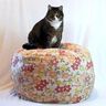 Sitzsack Pouf Sitzkissen nähen upcycling Sitzhocker  thumbnail number 1