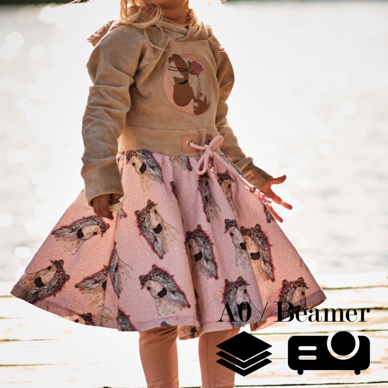 BEAMER + A0 lovely hoodie dress 50-98 Baby & Kids Kleid image number 1