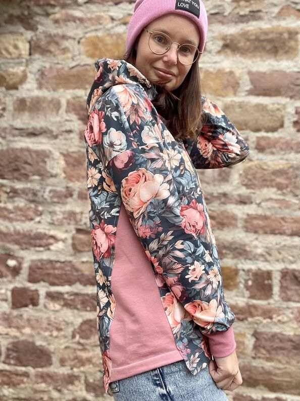 lovely lady oversized hoodie 34-56 Damenpulli Sweater Crop image number 2