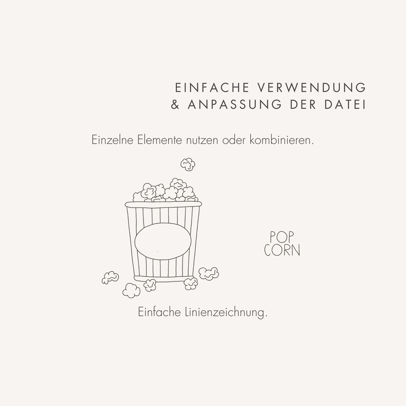 Plotter- und Laserdatei "POPCORN" SVG PNG image number 3