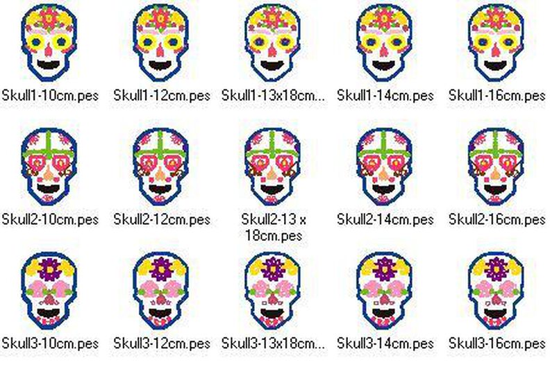 Stickdatei Skull - Schädel - Totenkopf  image number 2