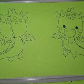 Stickdatei Redwork Drache Kurt