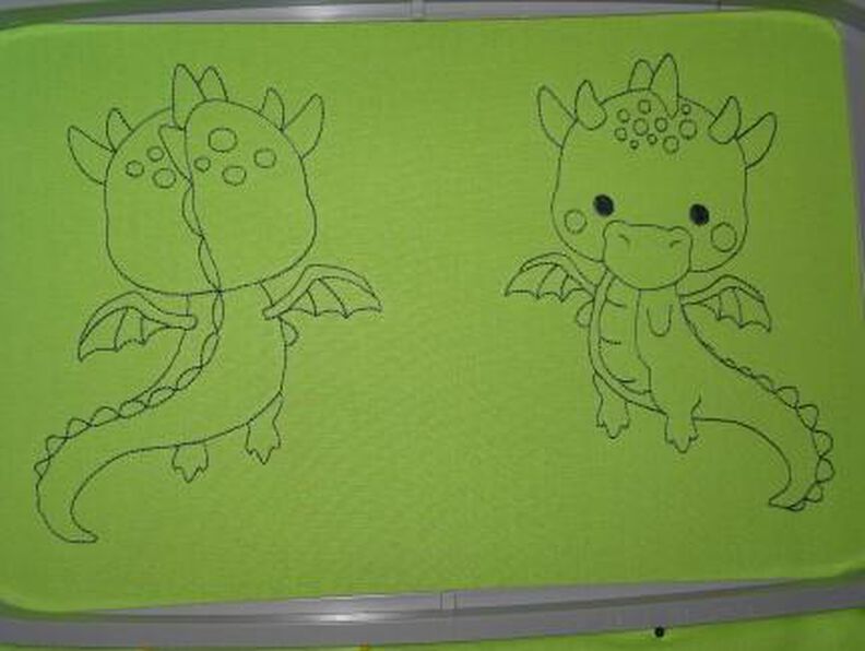 Stickdatei Redwork Drache Kurt image number 2