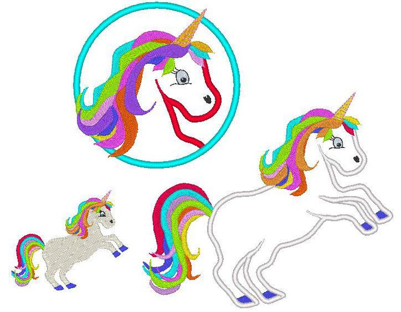 Einhorn Stickdatei image number 4