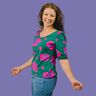 Puffärmel Shirt Kurz- & Langarm Damen TRENDI ♥ Gr. 34-56 thumbnail number 3