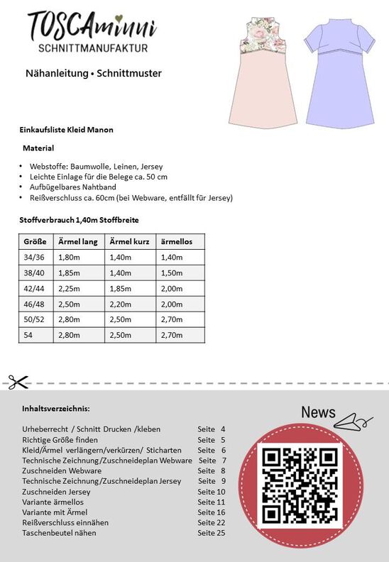 Schnittmuster Damen Kleid Manon Gr. 34-54  image number 7