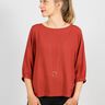 FRAU HOLLY - Weite Bluse mit Gummizug im Ärmelsaum  thumbnail number 3