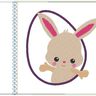 Hase cute Häschen im Ei inkl. Kissen ITH Stickdatei Ostern thumbnail number 6
