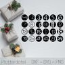Plotterdatei - Adventskalender Zahlen  thumbnail number 1