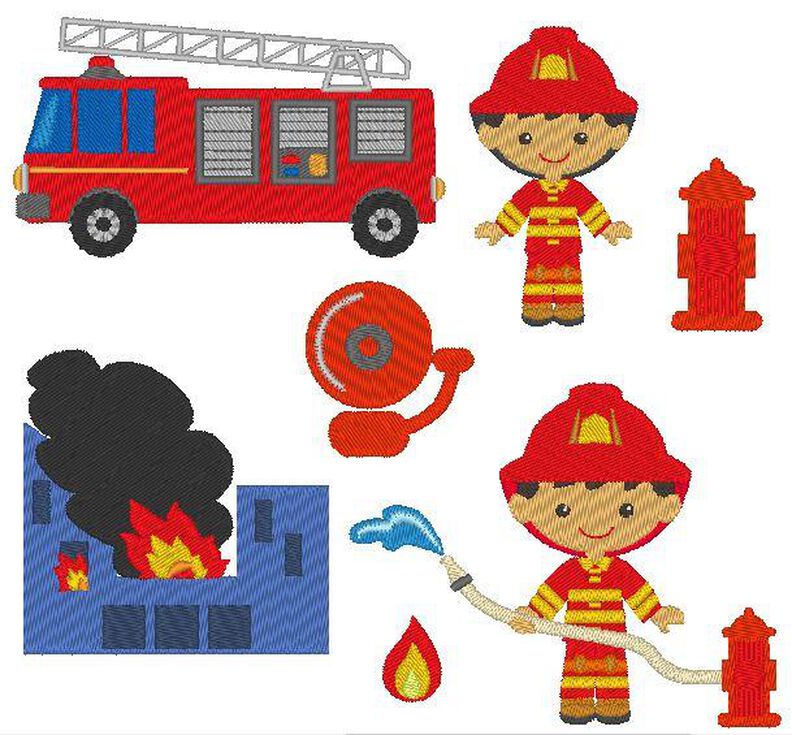 Feuerwehr Feuerwehrmann Stickdatei image number 4