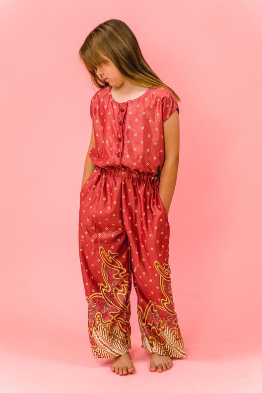 Kinder Jumpsuit lang mit Zipper / Knöpfen RIANG ♥Gr. 98-164 image number 10