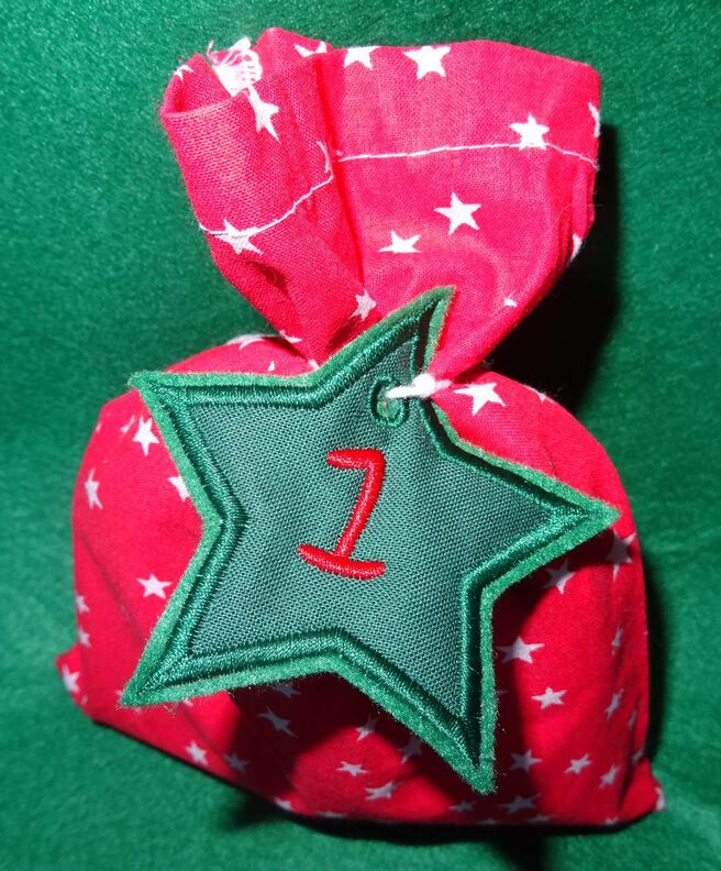 Adventskalender Sterne mit Öse Stickdatei Weihnachten image number 9