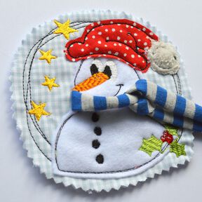 Stickdatei Schneemann 3er SET DOODLE 10x10cm