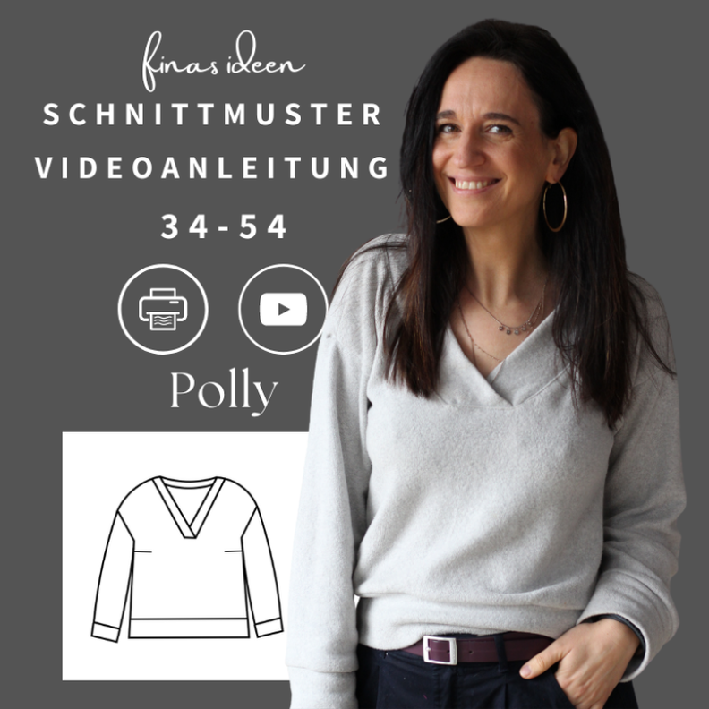 Polly- Pullover mit V-Ausschnitt  image number 1