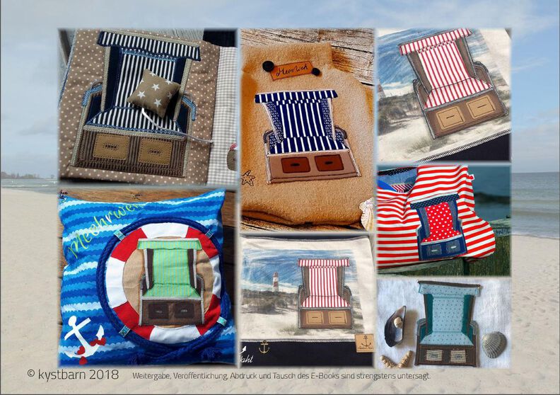 Applikationsvorlage und Nähanleitung Strandkorb (frontal) image number 3