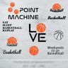 Plotterdatei - Basketball 10-er Set SVG, DXF, PNG thumbnail number 5