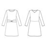 Jersey Kleid mit Knoten-Gürtel A-Linie SIMPUL ♥ Gr. XS-XXL thumbnail number 10