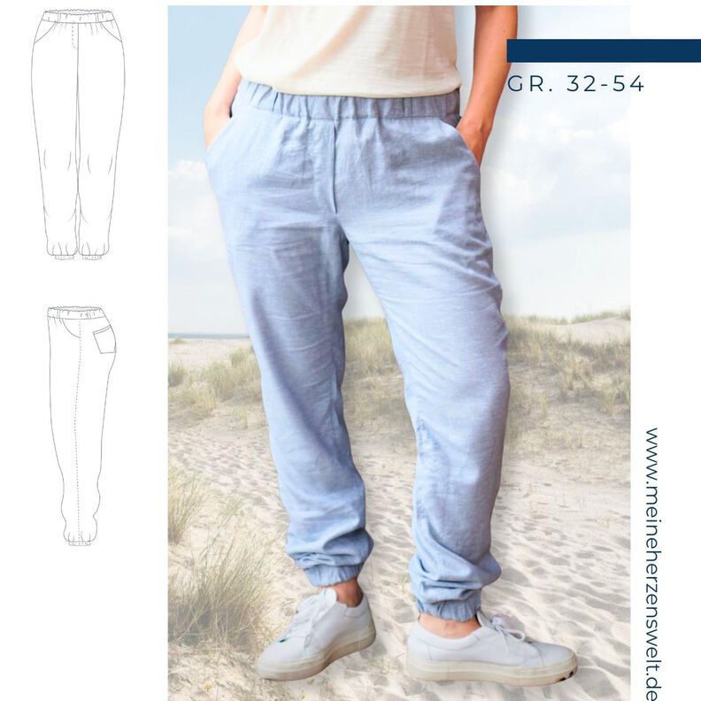 Hose Damen – Schnittmuster Gr. 32-54 – PALMA #104 image number 1