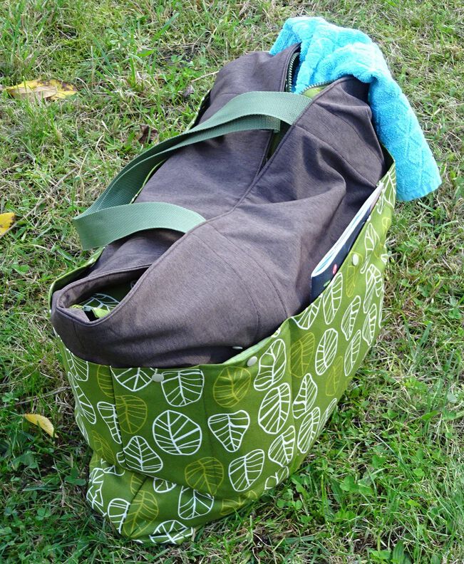 XXL Shopper Strandtasche aus Softshell nähen " Annett " image number 10